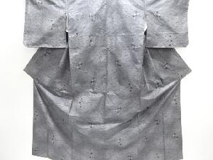 大特価品　未使用品　花模様織り出し本場泥大島紬着物(7マルキ)